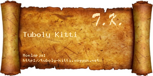 Tuboly Kitti névjegykártya